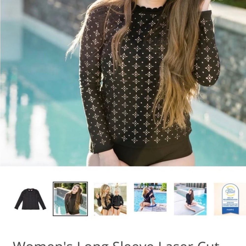 Black Laser Cut Swim Coverup